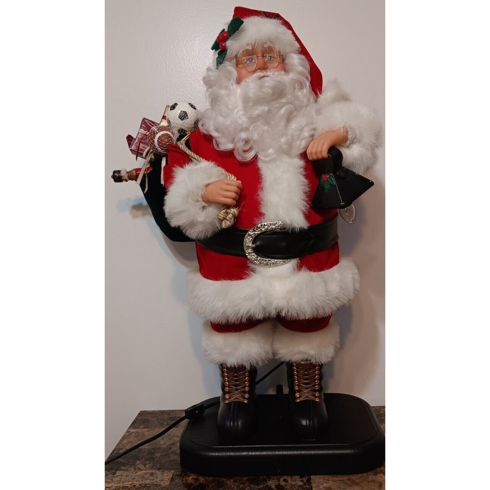 Holiday Living - Vintage - 29" Animated Santa w Lantern - see description